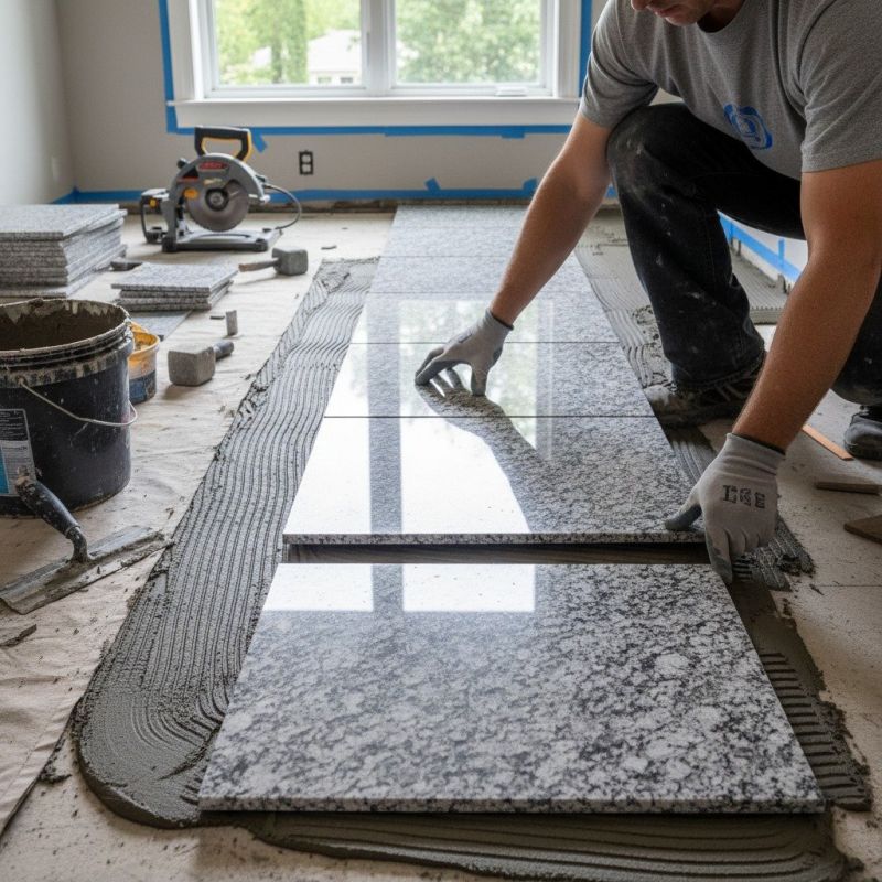 Granite Tiles Installation detail